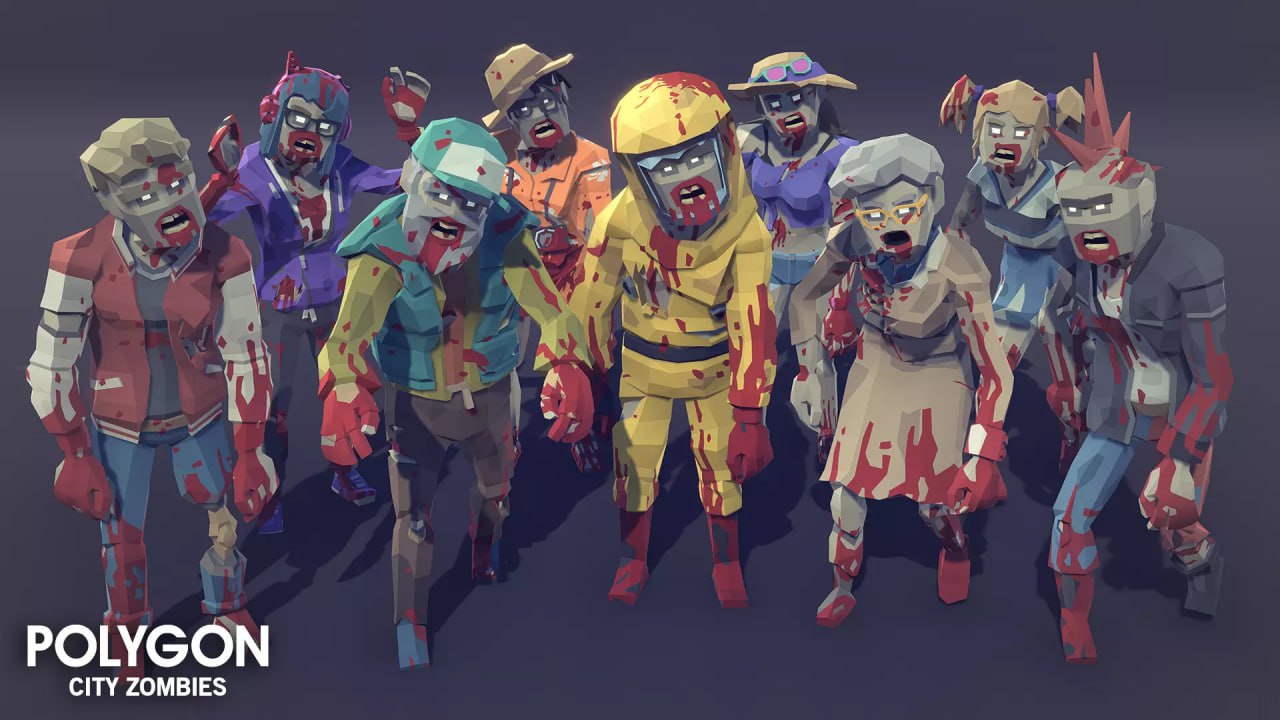 POLYGON City Zombies - Low Poly 3D Art by Synty📱 - изображение 4